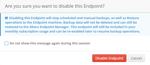 Disable endpoint 2
