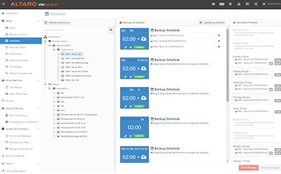 screenshot create backup schedule web