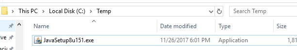 Java installer file