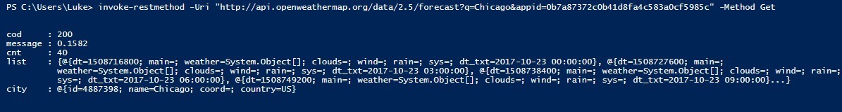 Running the GET command to retrieve data.