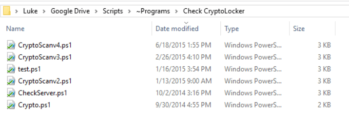 script folder structure 