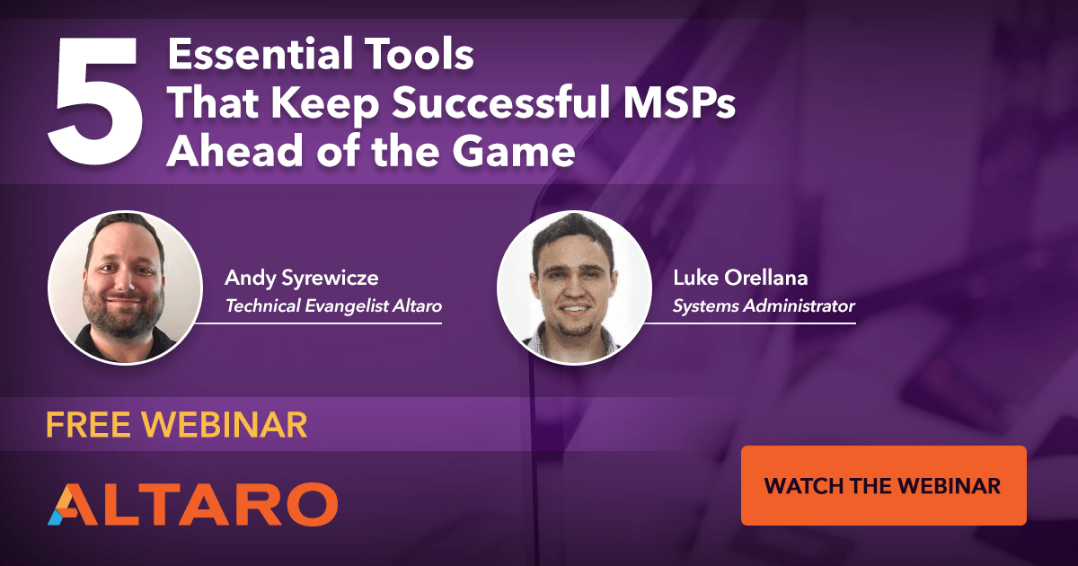 MSP tools free webinar