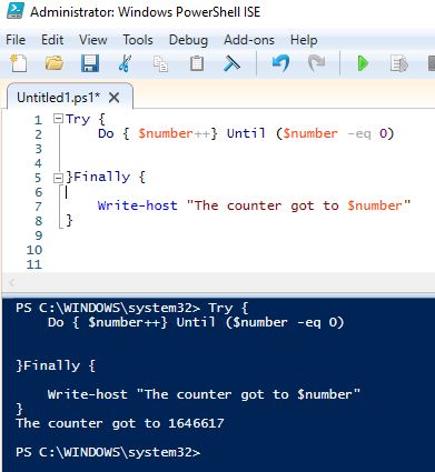 PowerShell write-host statement