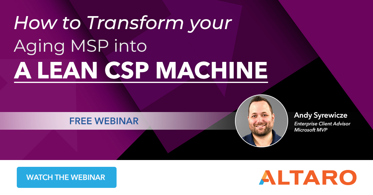 Free MSP webinar - MSP to CSP