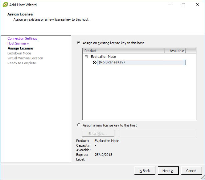 Adding a license key