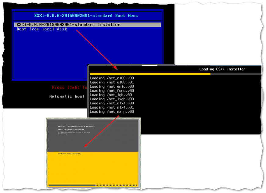 Running the ESXi installer