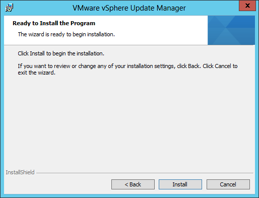 Figure 16 - Installing VUM at last!