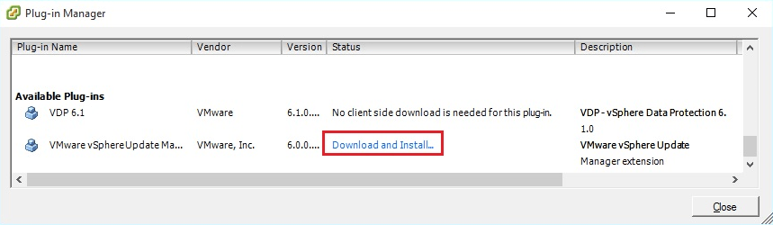 Figure 21 - VUM Extension Plug-in