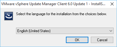 Figure 22 - Setting the installer's language
