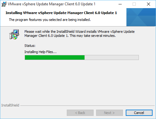 Figure 26 - VUM client plug-in installation progress