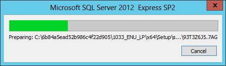 Figure 6 - Loading the SQL Express binaries