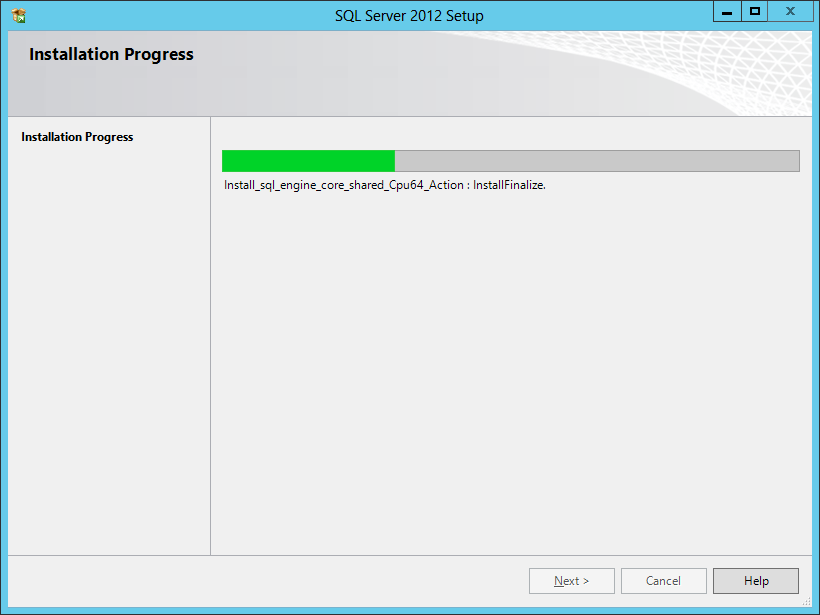 Figure 7 - SQL Express installation progress