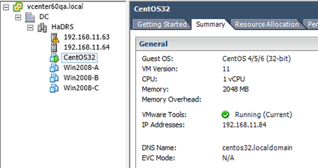 Figure 9 - Verifying the that vmtools have installed correctly