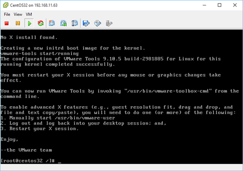 Figure 8 - Finalized Perl script vmtools install