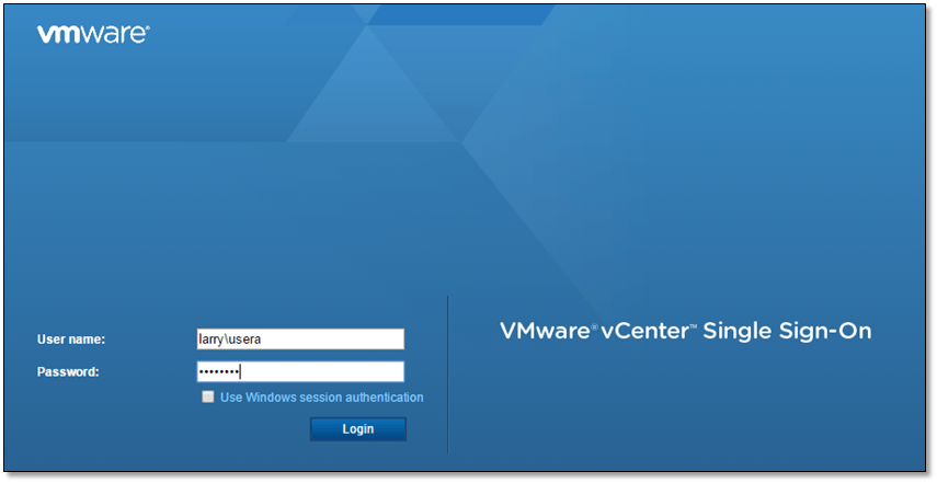 Figure 18 - Logging on using an AD user account