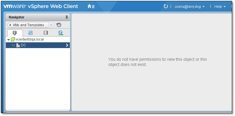 Figure 21 - No permission to access a specific view