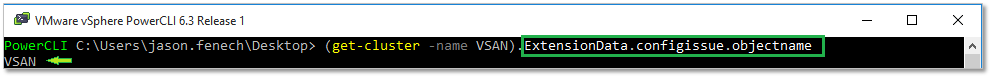 Figure 3 - More VSAN related properties from the cluster object
