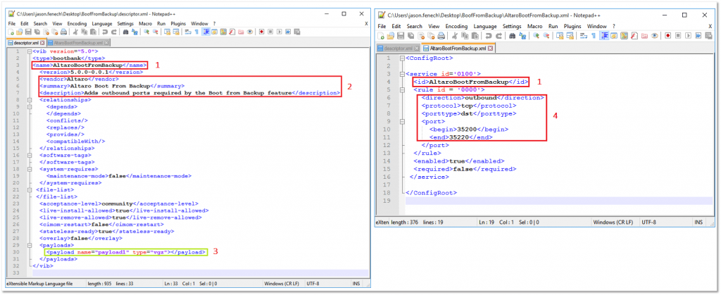 Figure 6 - Creating the XML files in Notepad++