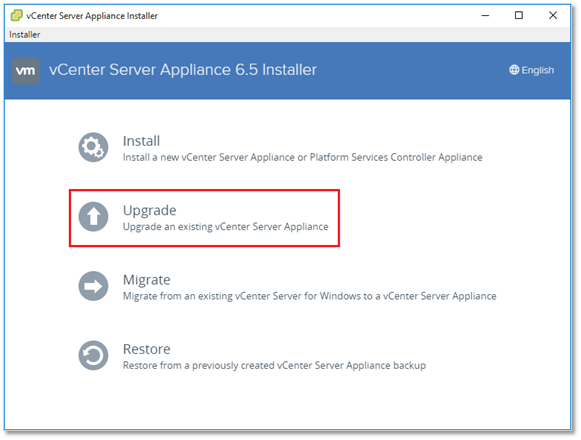 Figure 2 - The VCSA installer