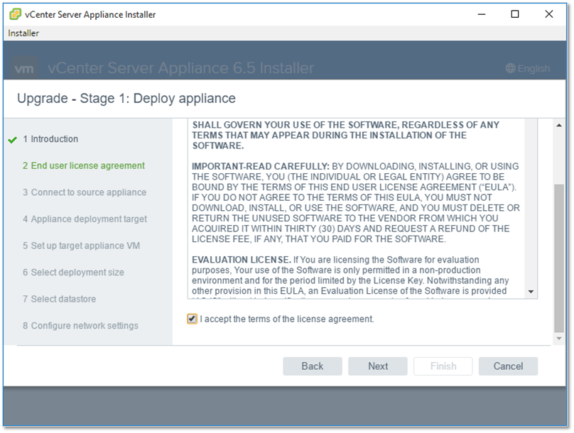 Figure 4 - Accepting the license agreement