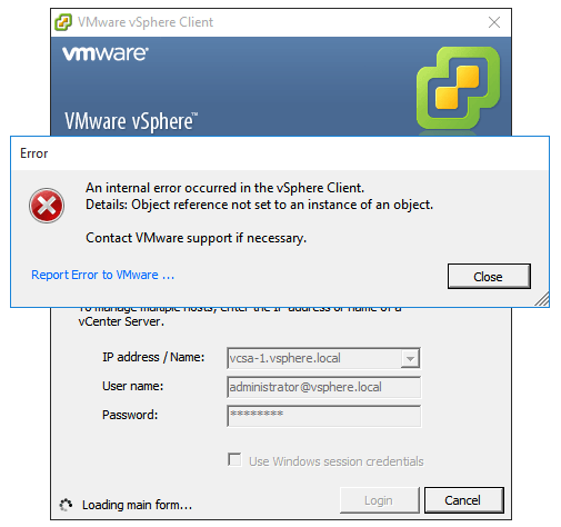 Figure 12 - The C# vSphere Client is officially defunct