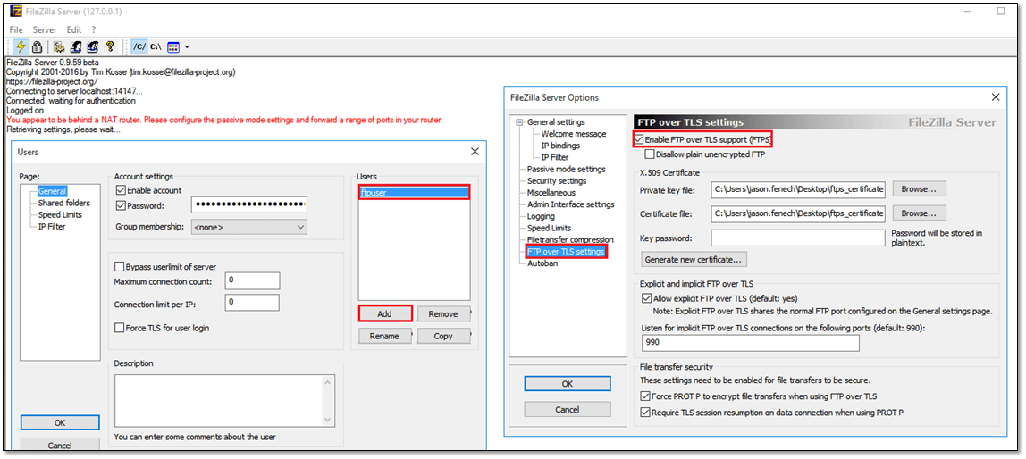 Figure 11 - Using an alternative FTP server to IIS