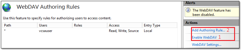 Figure 9a - Creating a WebDAV rule