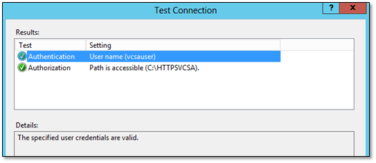 Figure 4 - User authentication and authorization test