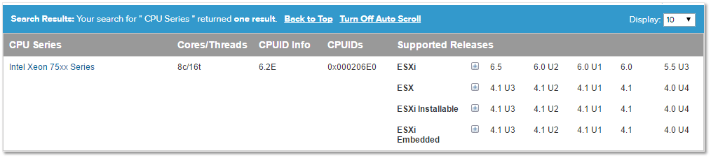 Figure 2 - Verifying CPU compatibility with ESXi