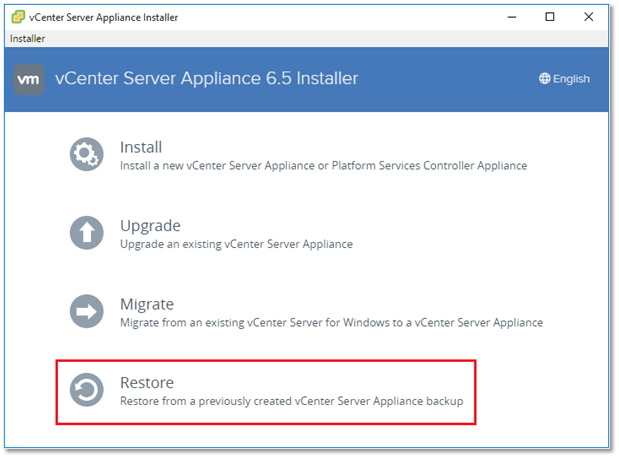 Figure 1 - The VCSA Installer running on Windows