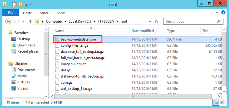 Figure 11 - The JSON file from which VCSA details are retrieved