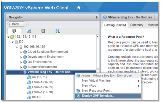 Figure 1 - Deploying vRealize Log Insight as an OVF (or OVA) template