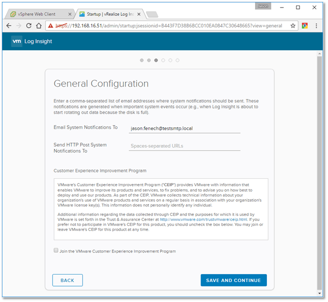 Figure B5 - System notifications and Webhooks configuration