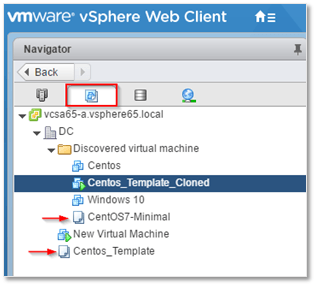 Figure 3 - Templates displayed under vSphere Web Client