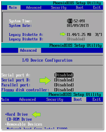 Figure 5 - Changing a VM's BIOS settings