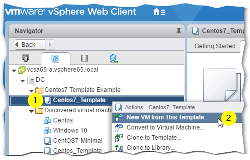 Figure 5 - Deploying a VM from template