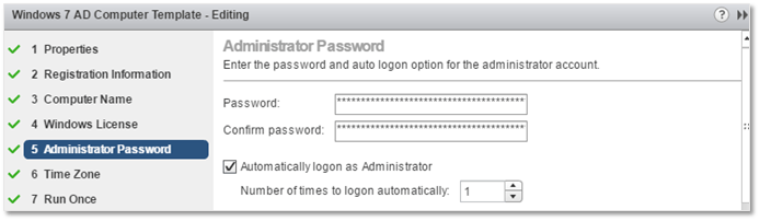 GOSC - Setting the administrator password