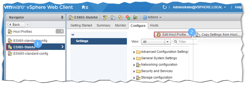 Figure 5 - Editing a host profile