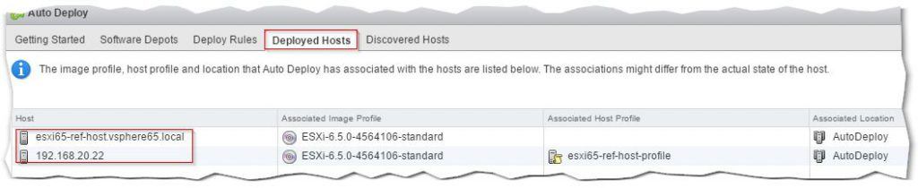 Figure 28 - Monitoring provisioned ESXi hosts