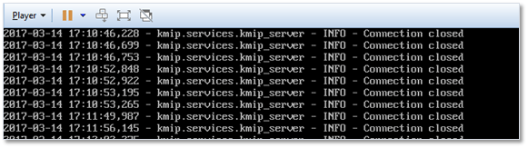 Figure 6 - Network connections being established to the KMS