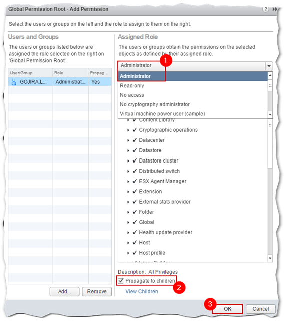 Figure 14 - Assigning a role to an AD user or group