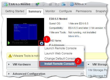 Installing VMware Remote Console to better manage VMs