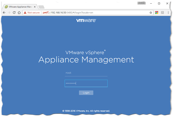 The Appliance Management tool used to configure and update vCSA