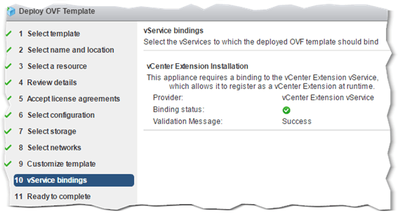 vSphere vService bindings