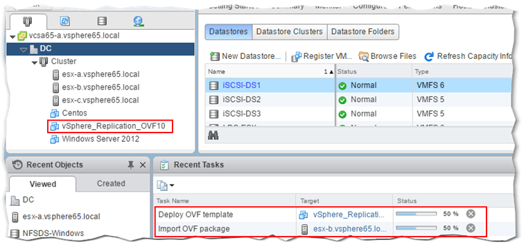 vSphere datastores