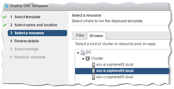 vSphere resource 