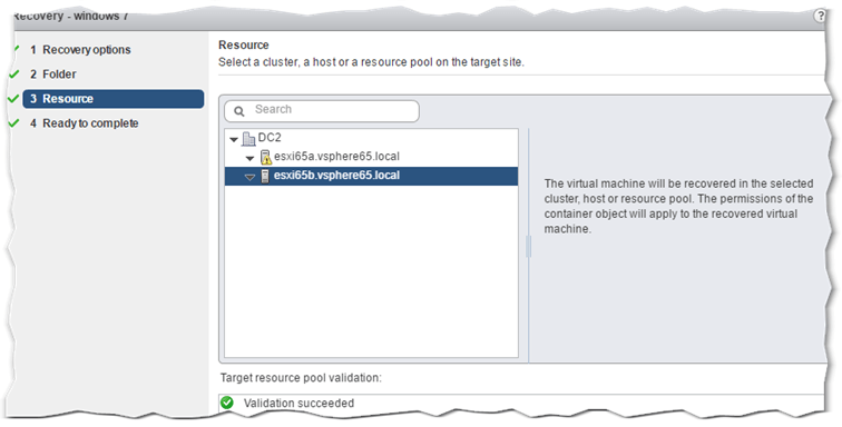 recovery resource cluster