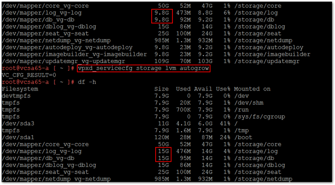 Resizing a disk from BASH on vCSA 6.0