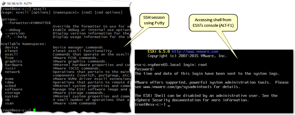 ESXCLI commands