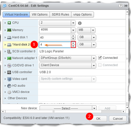 Increasing the size of a VMDK in vSphere Web client